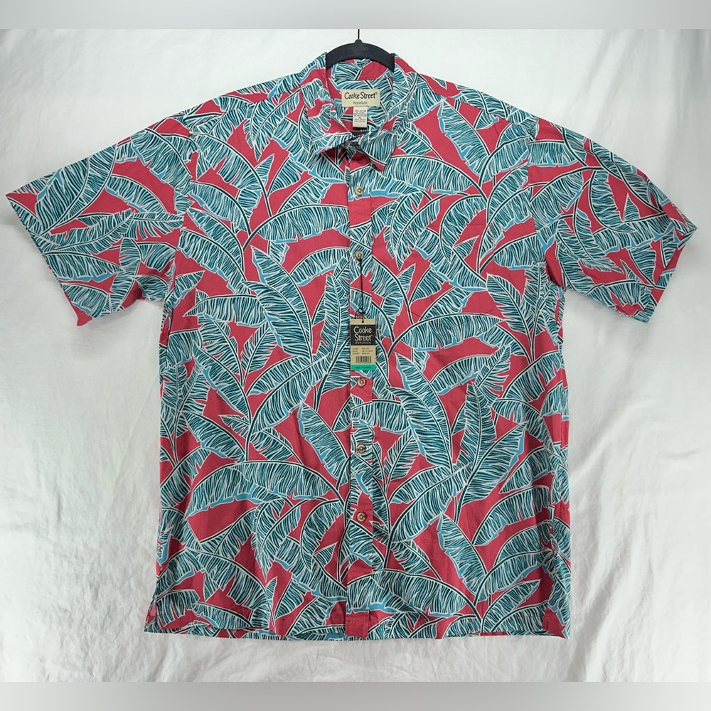 Cooke Street Honolulu Hawaiian Shirt Mens XL Cotton Floral Beach Vacation New